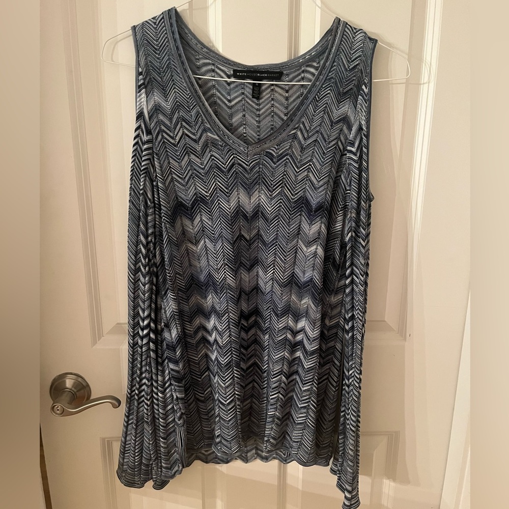 White House Black Market cold shoulders long-sleeved top
